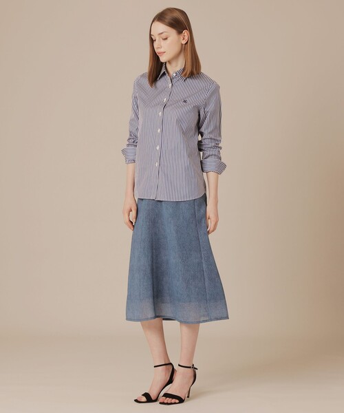 MACKINTOSH LONDON(マッキントッシュ ロンドン)の「【The Essential Collection】コットンブロードシャツ(シャツ/ブラウス・レディース・オフホワイト/ネイビー・38/40)」の4枚目の写真