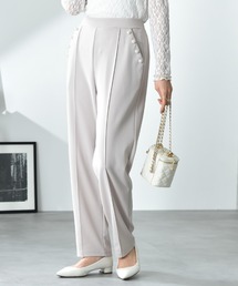 INTERPLANET | カットジョーゼットパールボタンパンツ(その他パンツ)