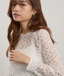 QUEENS COURT | コードラッセルレースプルブラウス≪手洗い可能≫(シャツ/ブラウス)