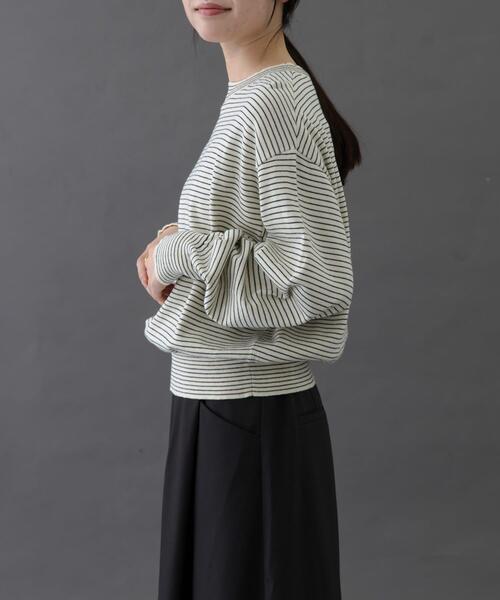 URBAN RESEARCH DOORS（アーバンリサーチドアーズ）の「FORK&SPOON　ボーダークルーネックニット（ニット/セーター・レディース・ホワイト系その他/グレー系その他/ブラウン系その他・1）」の9枚目の写真