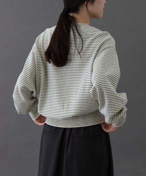 URBAN RESEARCH DOORS（アーバンリサーチドアーズ）の「FORK&SPOON　ボーダークルーネックニット（ニット/セーター・レディース・ホワイト系その他/グレー系その他/ブラウン系その他・1）」の10枚目の写真