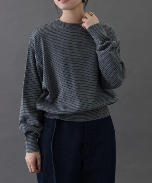 URBAN RESEARCH DOORS（アーバンリサーチドアーズ）の「FORK&SPOON　ボーダークルーネックニット（ニット/セーター・レディース・ホワイト系その他/グレー系その他/ブラウン系その他・1）」の15枚目の写真