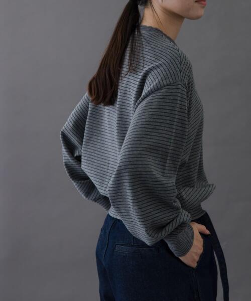 URBAN RESEARCH DOORS（アーバンリサーチドアーズ）の「FORK&SPOON　ボーダークルーネックニット（ニット/セーター・レディース・ホワイト系その他/グレー系その他/ブラウン系その他・1）」の18枚目の写真