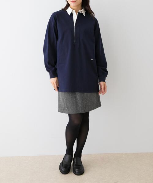 セール】F by ROSSO ラガーチュニックプルオーバー（Tシャツ