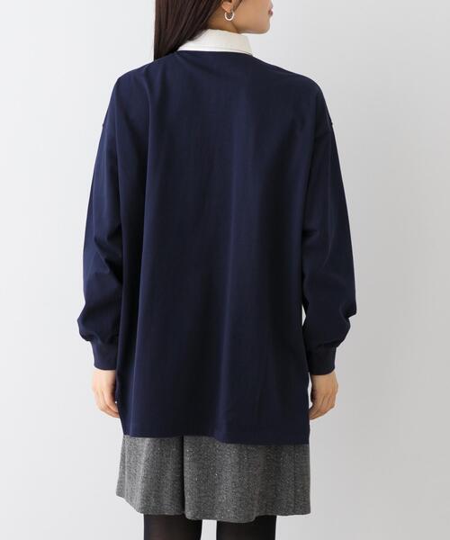 F by ROSSO(エフバイロッソ)の「F by ROSSO ラガーチュニックプルオーバー(Tシャツ/カットソー・レディース・ネイビー/ベージュ・FREE)」の19枚目の写真