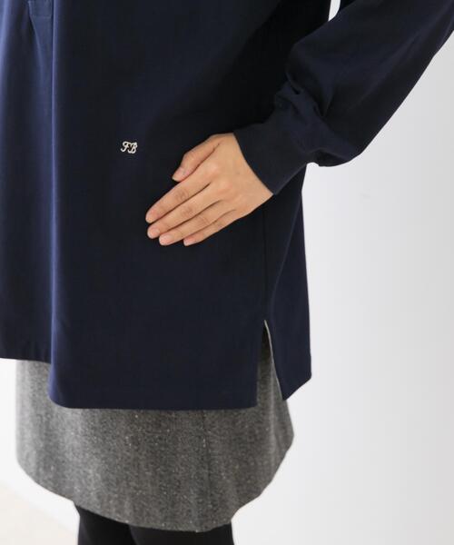 F by ROSSO(エフバイロッソ)の「F by ROSSO ラガーチュニックプルオーバー(Tシャツ/カットソー・レディース・ネイビー/ベージュ・FREE)」の22枚目の写真