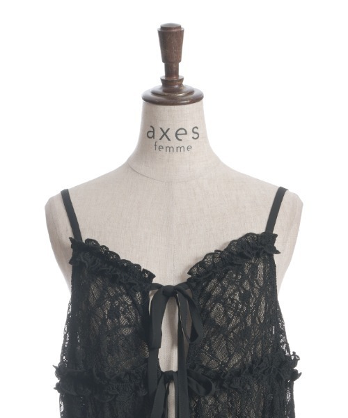 セール】チュニック丈レースキャミ（カーディガン/ボレロ）｜axes