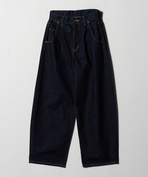 ASTRAET(アストラット)の「<ASTRAET>1タック バルーン デニムパンツ(デニムパンツ・レディース・ネイビー/ブラック・1/0/00/2)」の14枚目の写真