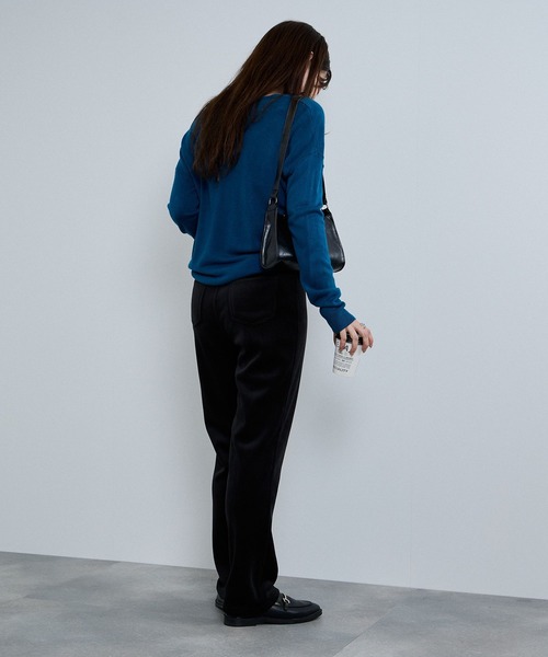 NAVY（ネイビー）の「nAvy マックヒート コーデュロイ裏ベロア ストレートパンツ（その他パンツ・レディース・ブラック/カーキブラウン/ベージュ・L/M/S）」の10枚目の写真