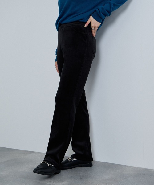 NAVY（ネイビー）の「nAvy マックヒート コーデュロイ裏ベロア ストレートパンツ（その他パンツ・レディース・ブラック/カーキブラウン/ベージュ・L/M/S）」の5枚目の写真