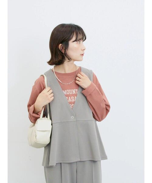 セール】ペプラムベスト(セットアップ可)（ベスト）｜Samansa Mos2