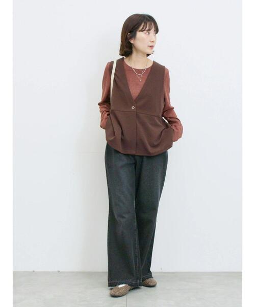 セール】ペプラムベスト(セットアップ可)（ベスト）｜Samansa Mos2