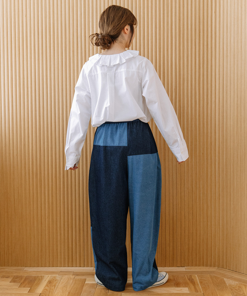 POU DOU DOU（プードゥドゥ）の「パッチワークタックパンツ（その他パンツ・レディース・カーキ/ブルー系/ベージュ・M）」の15枚目の写真