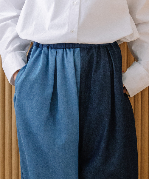 POU DOU DOU（プードゥドゥ）の「パッチワークタックパンツ（その他パンツ・レディース・カーキ/ブルー系/ベージュ・M）」の20枚目の写真