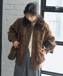 【soerte】フライトジャケット　ファージャケット（定価17600円） soerte】フライトジャケット ファージャケット（定価17600円