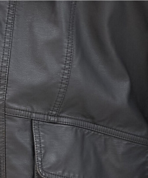 FREAK'S STORE(フリークスストア)の「2way フェード加工 ファー襟レザレットブルゾン/ファー切替 レザレット中綿ブルゾン(ライダースジャケット・レディース・ブラック/ブラウン/ベージュ・フリ-)」の15枚目の写真