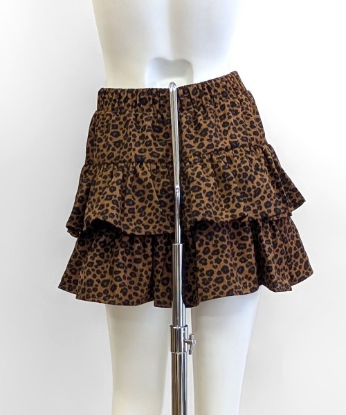 セール】レオパード柄ミニティアードスカート（スカート）｜REMUR