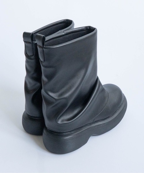 Fabby fabby(ファビィーファビィー)の「厚底ショートカバーブーツ(ブーツ・レディース・ブラック/ブラウン・MEDIUM/LARGE)」の14枚目の写真