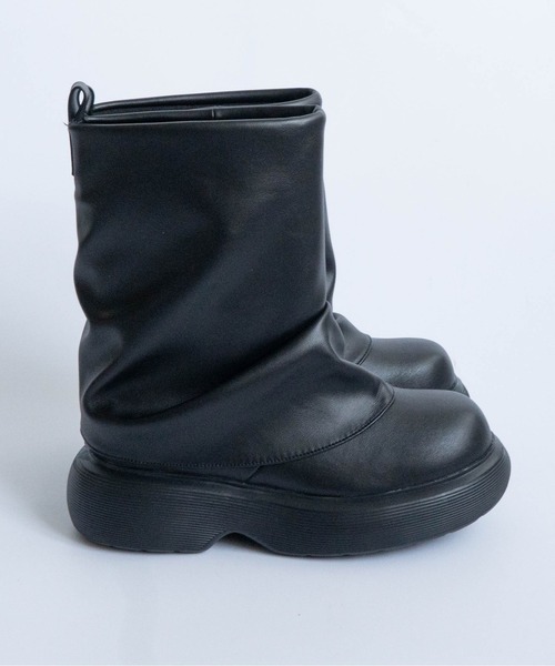 Fabby fabby(ファビィーファビィー)の「厚底ショートカバーブーツ(ブーツ・レディース・ブラック/ブラウン・MEDIUM/LARGE)」の15枚目の写真