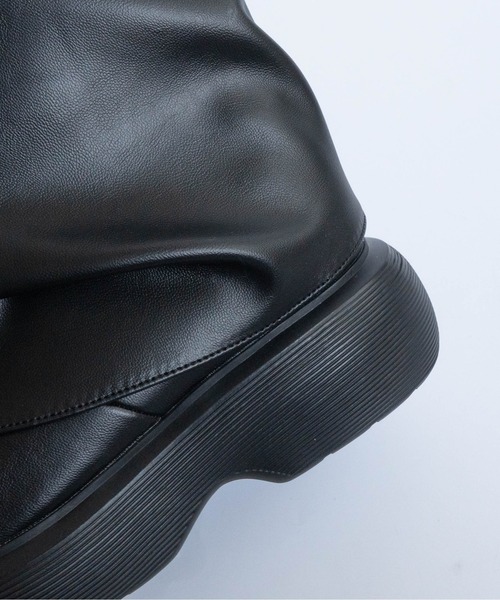 Fabby fabby(ファビィーファビィー)の「厚底ショートカバーブーツ(ブーツ・レディース・ブラック/ブラウン・MEDIUM/LARGE)」の18枚目の写真
