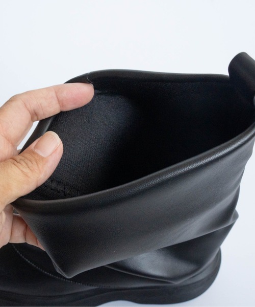 Fabby fabby(ファビィーファビィー)の「厚底ショートカバーブーツ(ブーツ・レディース・ブラック/ブラウン・MEDIUM/LARGE)」の20枚目の写真
