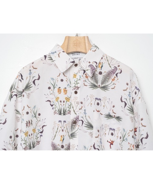 BEDSIDEDRAMA(ベットサイドドラマ)の「Dance In The Garden Maxi Shirt(シャツワンピース・レディース・ナチュラル/ブラック・1/2)」の12枚目の写真