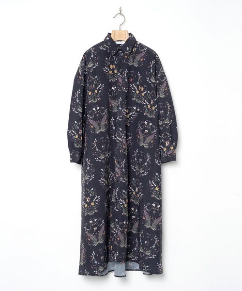 BEDSIDEDRAMA(ベットサイドドラマ)の「Dance In The Garden Maxi Shirt(シャツワンピース・レディース・ナチュラル/ブラック・1/2)」の15枚目の写真