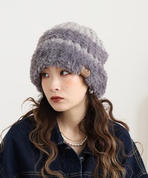 kippis（キッピス）の「kippis ファーヤーンニット帽（ニットキャップ/ビーニー）」