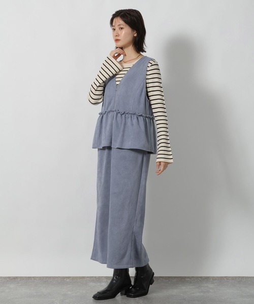 スエードポンチワンピース / 602339（ワンピース）｜LAKOLE（ラコレ