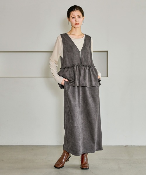 セール】スエードポンチワンピース / 602339（ワンピース）｜LAKOLE