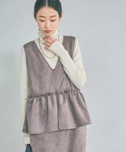 LAKOLE(ラコレ)の「スエードポンチワンピース / 602339(ワンピース・レディース・モカ/チャコール/ブルー/グレー系4・FREE)」の16枚目の写真
