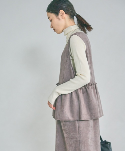 LAKOLE(ラコレ)の「スエードポンチワンピース / 602339(ワンピース・レディース・モカ/チャコール/ブルー/グレー系4・FREE)」の12枚目の写真