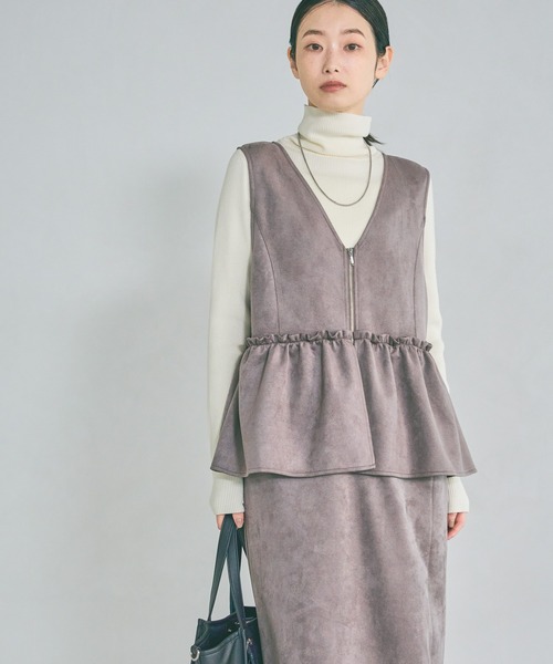 セール】スエードポンチワンピース / 602339（ワンピース）｜LAKOLE