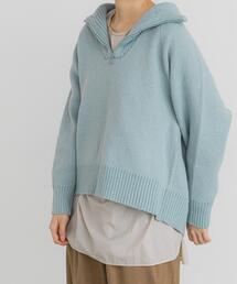 EKAL | プレーティングハーフジップニットプルオーバー(ニット/セーター)