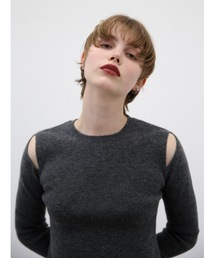 cropped slit knit