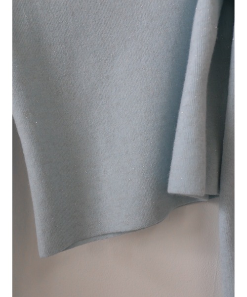 Katrin TOKYO（カトリーントーキョー）の「cropped slit knit（ニット/セーター・レディース・チャコールグレー/アイボリー/ブルー・FREE/XS）」の8枚目の写真