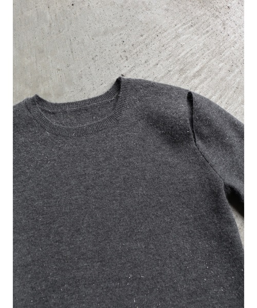 Katrin TOKYO（カトリーントーキョー）の「cropped slit knit（ニット/セーター・レディース・チャコールグレー/アイボリー/ブルー・FREE/XS）」の18枚目の写真