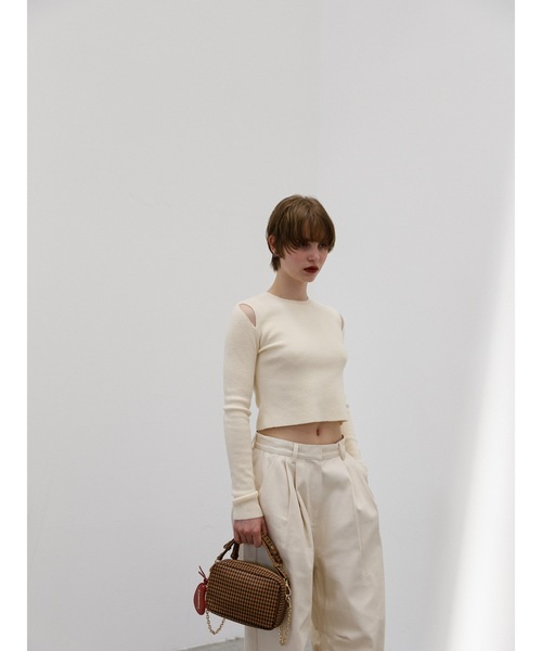 Katrin TOKYO cropped slit knit ミニ丈 ニット cropped slit knit