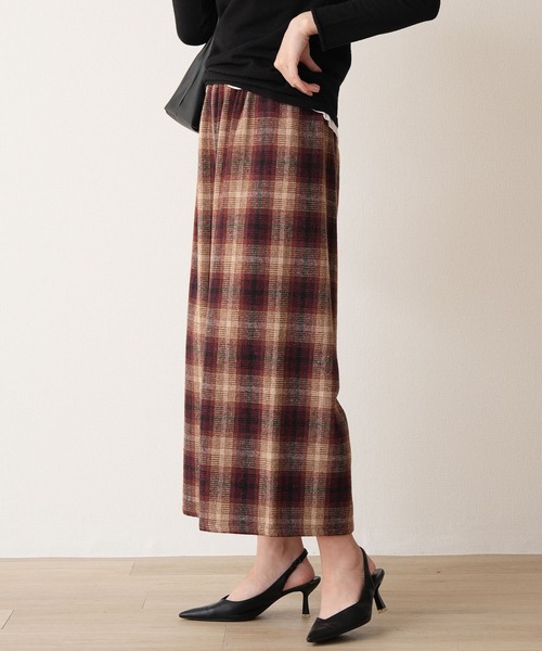 laulea(ラウレア)の「紡毛チェック共紐クロプトワイドパンツ(その他パンツ・レディース・ダークブラウン/グレー/ダークグレー/ベージュ/ネイビー/ブラック・M)」の15枚目の写真
