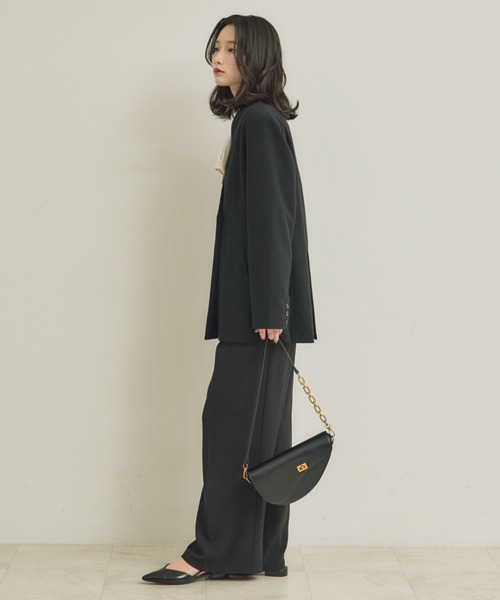 NEUNA（ヌナ）の「アメリリボンジャケットコート（ノーカラージャケット・レディース・ブラック/グレー/ブラウン・FREE）」の9枚目の写真