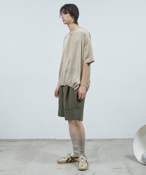 Dulcamara(ドゥルカマラ)の「ドライポリダブルヘムショ ートPT(その他パンツ・メンズ・ベージュ/グリーン/ブラック・0/1)」の13枚目の写真