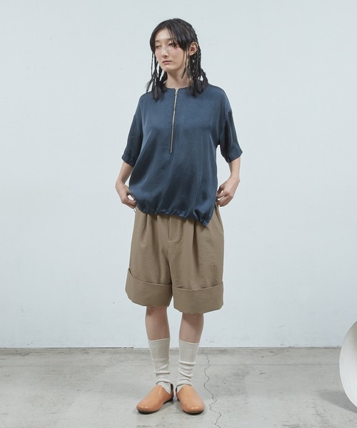Dulcamara(ドゥルカマラ)の「ドライポリダブルヘムショ ートPT(その他パンツ・メンズ・ベージュ/グリーン/ブラック・0/1)」の17枚目の写真