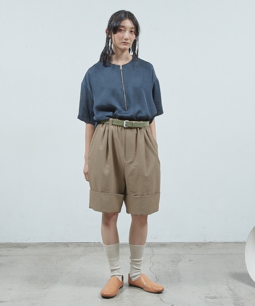 Dulcamara(ドゥルカマラ)の「ドライポリダブルヘムショ ートPT(その他パンツ・メンズ・ベージュ/グリーン/ブラック・0/1)」の20枚目の写真