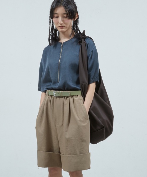 Dulcamara(ドゥルカマラ)の「ドライポリダブルヘムショ ートPT(その他パンツ・メンズ・ベージュ/グリーン/ブラック・0/1)」の4枚目の写真