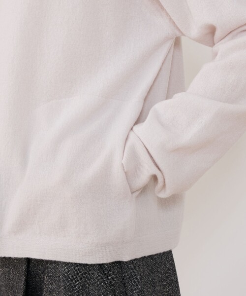 GALERIE VIE フード　ニット　フーデッドプルオーバー グレージュ セール】ドウイスエット フーデットプルオーバー（パーカー）｜GALERIE