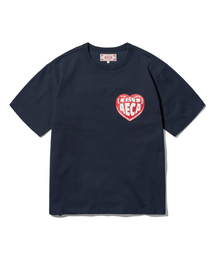 AECA（エイカ）の「AECA LOVE HALF SLEEVE-NAVY（Tシャツ/カットソー）」