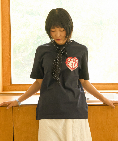 AECA（エイカ）の「AECA LOVE HALF SLEEVE-NAVY（Tシャツ/カットソー・レディース・その他・SMALL/MEDIUM/LARGE/X-LARGE/W）」の22枚目の写真