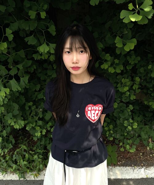 AECA（エイカ）の「AECA LOVE HALF SLEEVE-NAVY（Tシャツ/カットソー・レディース・その他・SMALL/MEDIUM/LARGE/X-LARGE/W）」の14枚目の写真