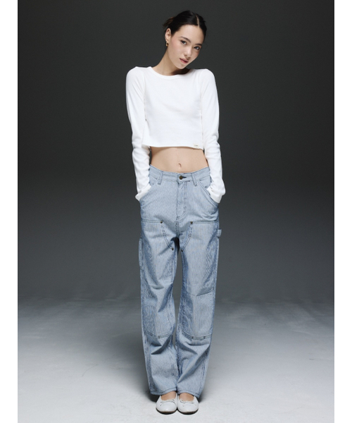 GLOWNY（グロウニ―）の「THE COOPER JEANS (STRIPE)（デニムパンツ・レディース・その他・SMALL）」の6枚目の写真