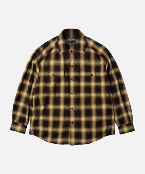 FRIZMWORKS(フリズムワークス)の「OMBRE CHECK SHIRT _ BROWN(シャツ/ブラウス・メンズ・その他・MEDIUM/LARGE)」の1枚目の写真